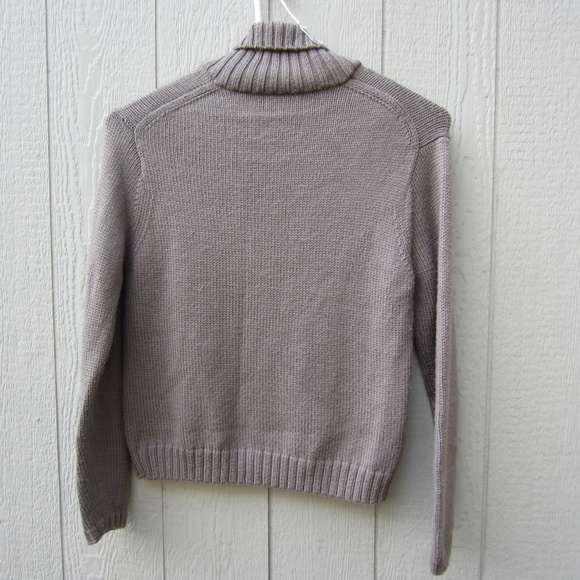 Banana Republic Sweater Mens XL Beige Shawl Collar 100% Wool Knit Heavy Grandpa - Picture 2 of 11